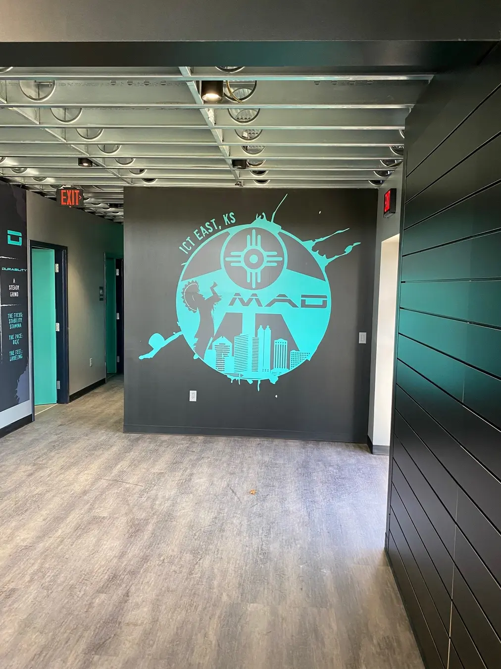Large-format wall graphic installed by Endura in a commercial interior